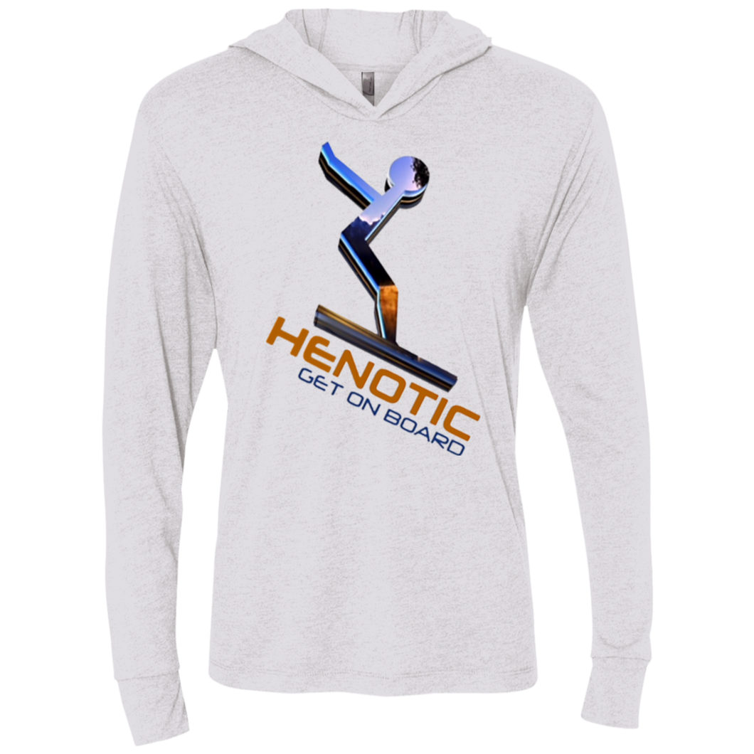 henotic color logo clear_-15degree  rotation Henotic NL6021 Unisex Triblend LS Hooded T-Shirt
