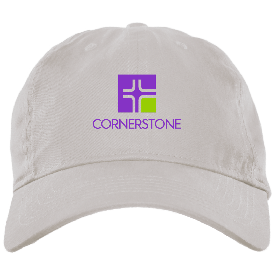 Icon with Cornerstone only Test BX001 Brushed Twill Unstructured Dad Cap